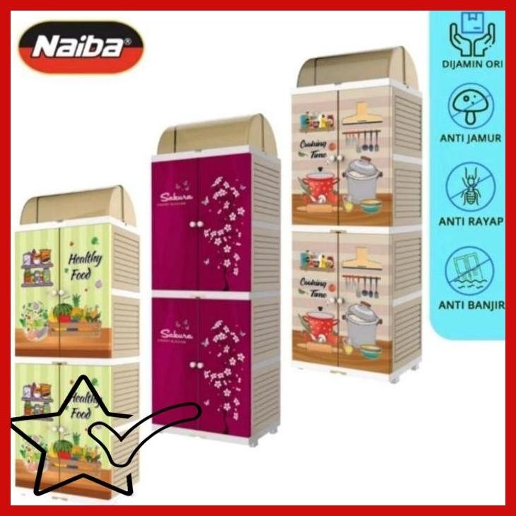 [TKR] MINI DISH RAK PANTRY NAIBA 4002//LEMARI PIRING PLASTIK NAIBA