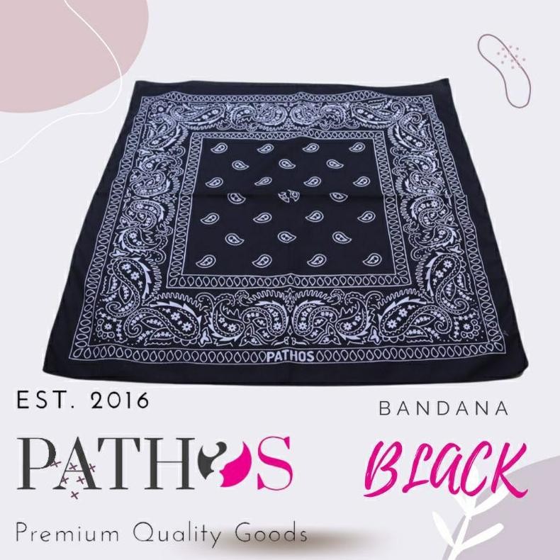 Pathos - Slayer Bandana Scraf Motif Paisley Pattern Retro Hitam DiM