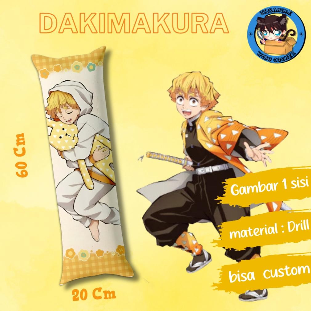 dakimakura / guling anime kimetsu no yaiba sudah termasuk isi  gambar 1 sisi bisa custom AST