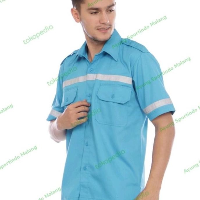 [Expert] Baju Seragam Kerja Wearpack Safety OTRAHUM Lengan Pendek Reflector 3M