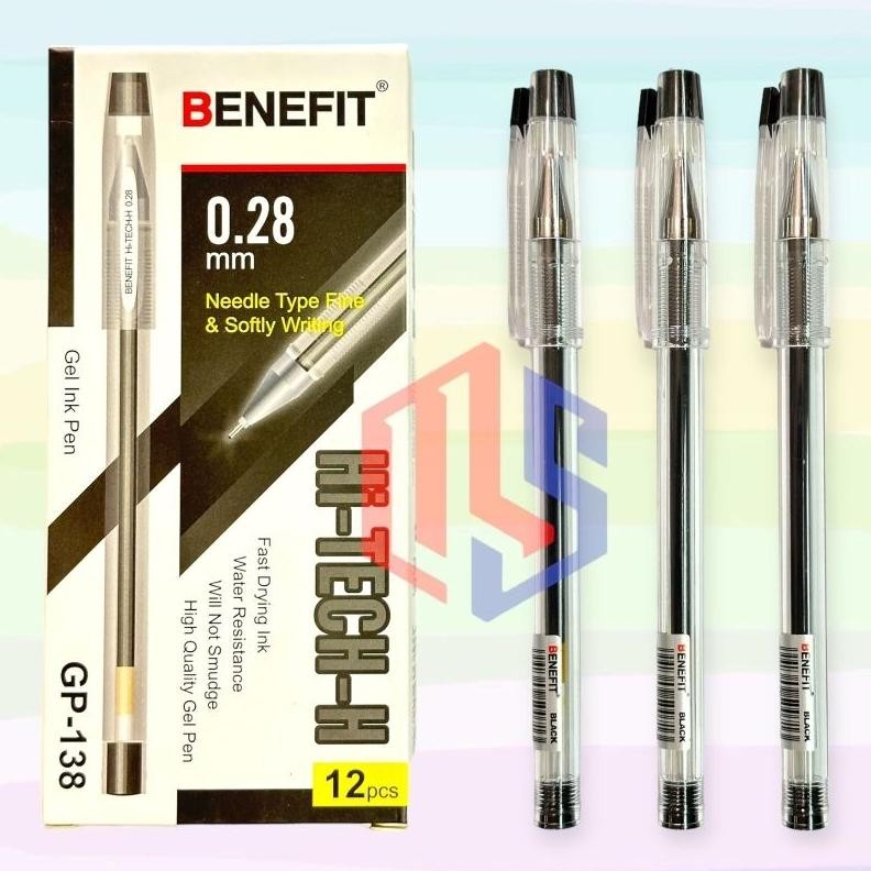 

Pulpen / Ballpoint / Pen Gell Hi Tech 0.28 Benefit (12 Pcs) DiM