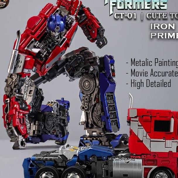 Fure Transformers Optimus Prime Ct01 Iron Man Prime Cat Sier Metalik