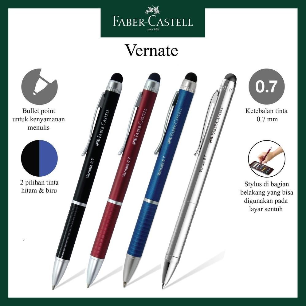 

Pulpen Stylus Faber Castell / Pen Vernate Smartphone Ballpoint / Ukuran 0.7 MM DiM