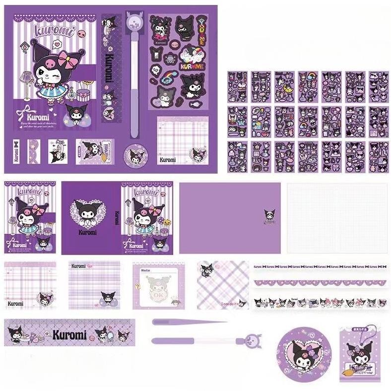 

[Penjual Lokal] Kotak hadiah Alat tulis Kuromi / 9-in-1 Magnetic Diary Book Set