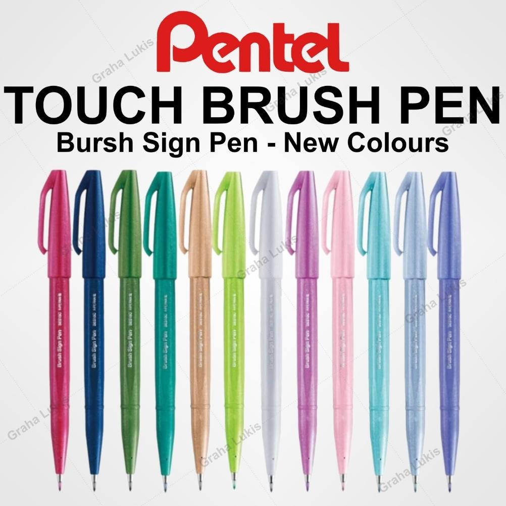 

Pentel Touch Brush Pen New Colours/ Pentel Touch Brush Pen Warna Baru DiM