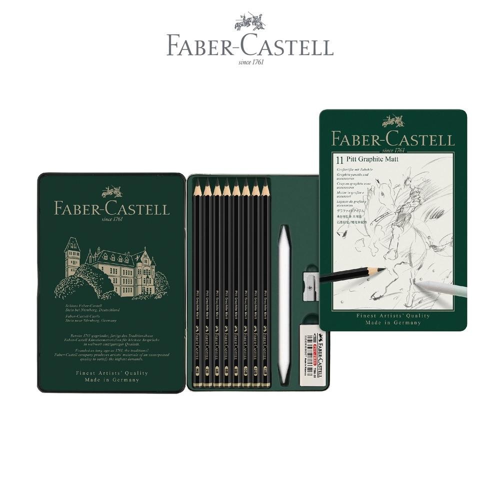 

Pensil Set 11 Faber-Castell 11 Pitt Graphite Matt 115220 Pensil Hitam Pekat- SHSNP DiM