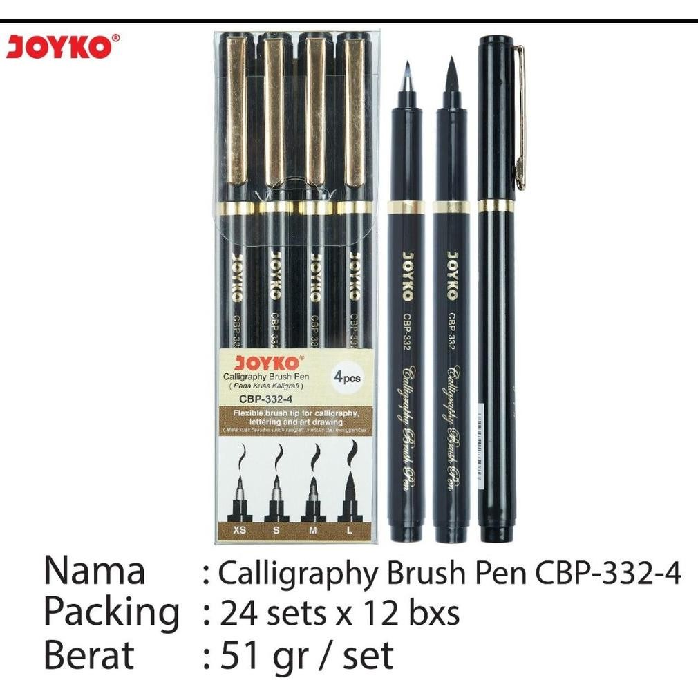

calligraphy brush pen joyko cbp 332 isi 4 kaligrafi pen DiM