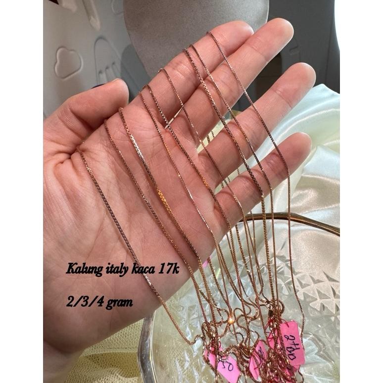 Kalung Italy Kaca Rosegold Emas DiM
