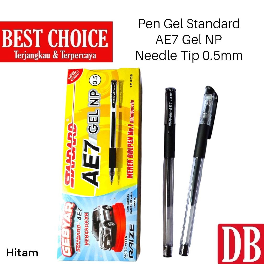 

Gel Pen / Pulpen Standard AE7 Gel NP 0.5mm Hitam (12pcs) DiM