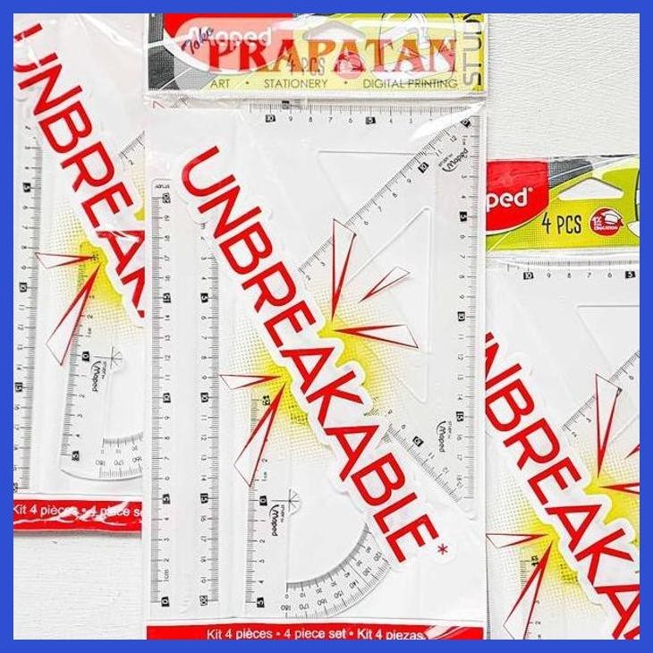 

( SEKOLAH / LUKIS ) SALE PENGGARIS MEDIUM SET MAPED UNBREAKABLE DRAF981872 | RULER SET (SENI / MENGGAMBAR / ART / KERAJINAN ) SIAP KIRIM