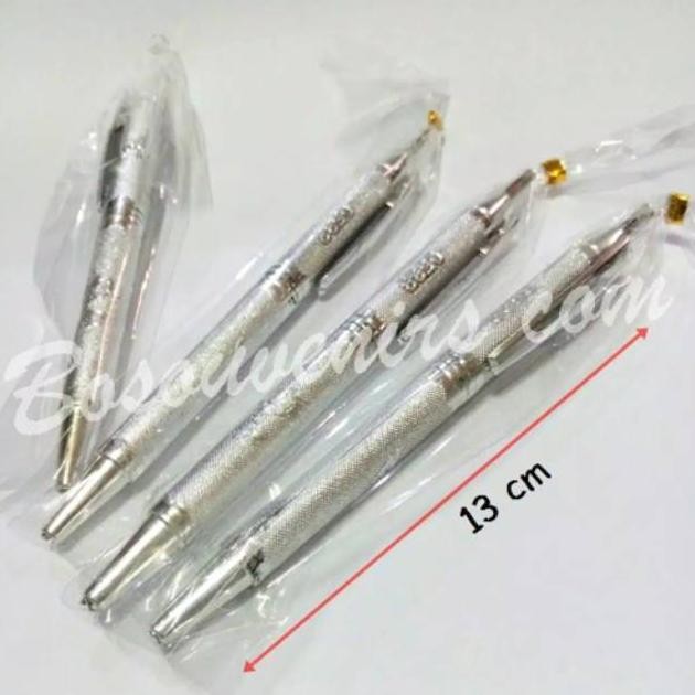 

(ISI 50 BIJI) SOUVENIR PULPEN EMAS / SILVER KEMAS PLASTIK DiM