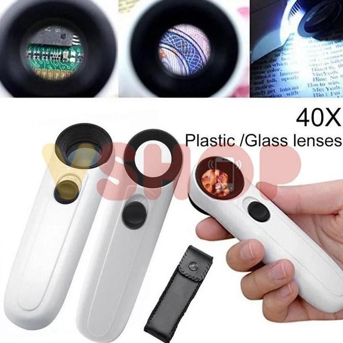 

Sale 40X Hand-Hold Magnifier Glass - Kaca Pembesar Led Mg6B-1B