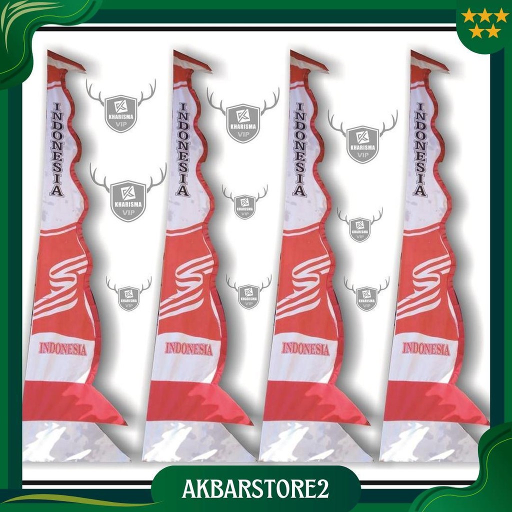 Umbul Umbul Sablon Indonesia Terbaru ( 4 Meter ) Promo