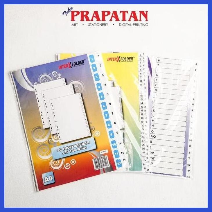 

( SEKOLAH / LUKIS ) PROMO INDEX DIVIDER TAB WHITE A4 INTERXFOLDER (SENI / MENGGAMBAR / ART / KERAJINAN ) PRIVASI AMAN