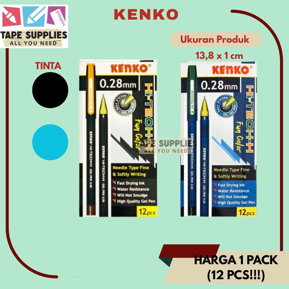 

HJK KENKO PULPEN HI- TECH 0,28 1 Lusin (12PCS)