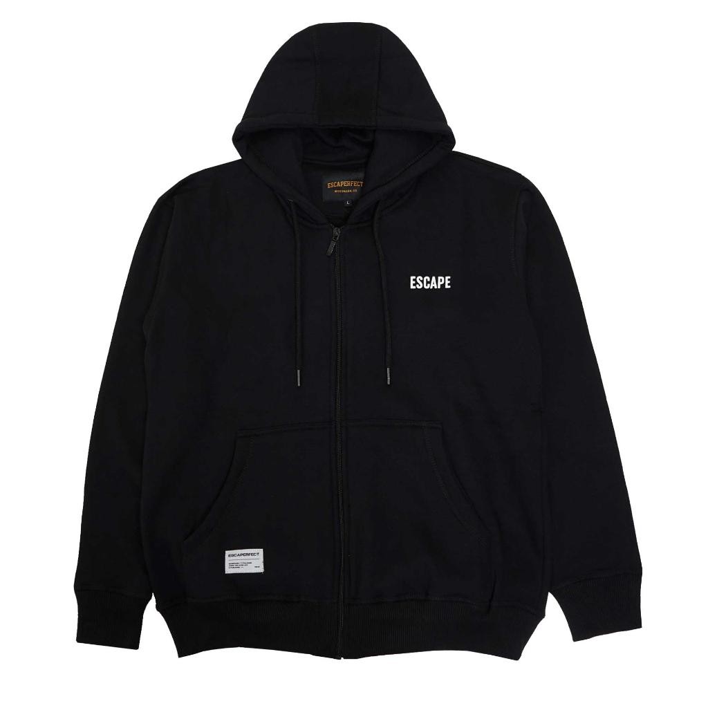 Escaperfect Zipper Hoodie Linea - Black Hoodie Pria Terbaru Best Quality 100% Original