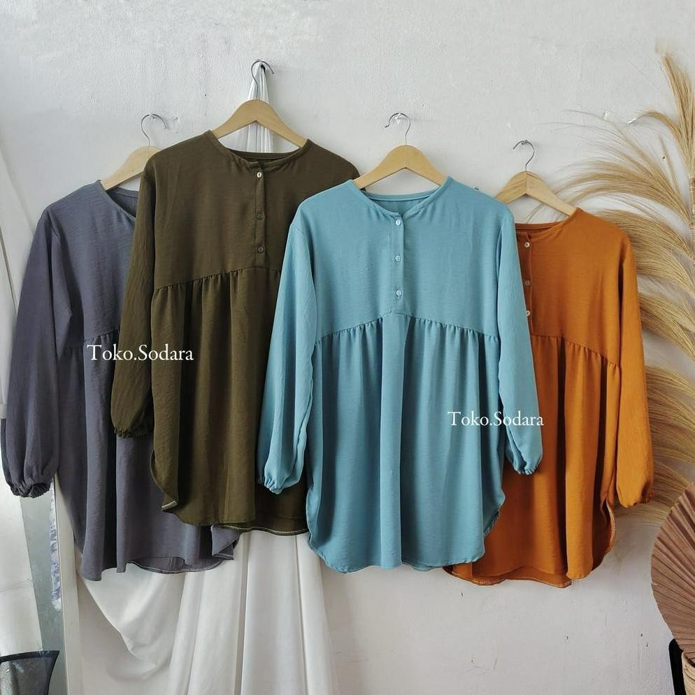 Tunik Amanda Crinkle Model Semi Tunik terlaris