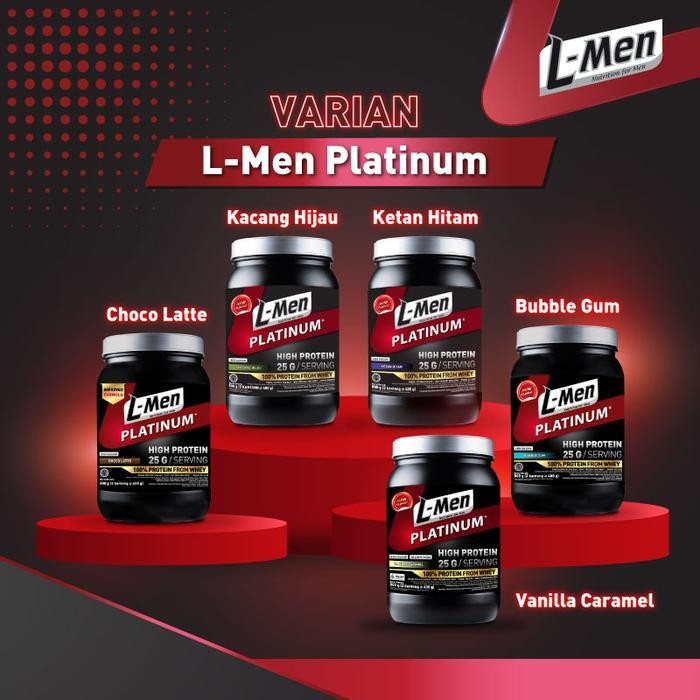 Twin Pack: L-Men Platinum Choco Latte 800Gr 1,7Lbs - 25G Whey Protein - 21 Serving - 5,9G Bcaa Dilen