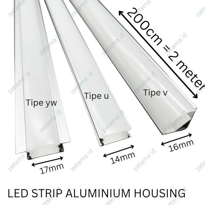 Cover Led Aluminium Profile Led Strip Chanel Panjang 2 Meter