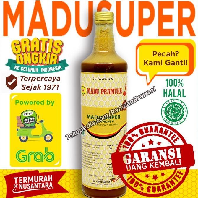 

NEW Madu Pramuka Alami Super 650ml (Madu + Pollen + Royal Jelly) READY