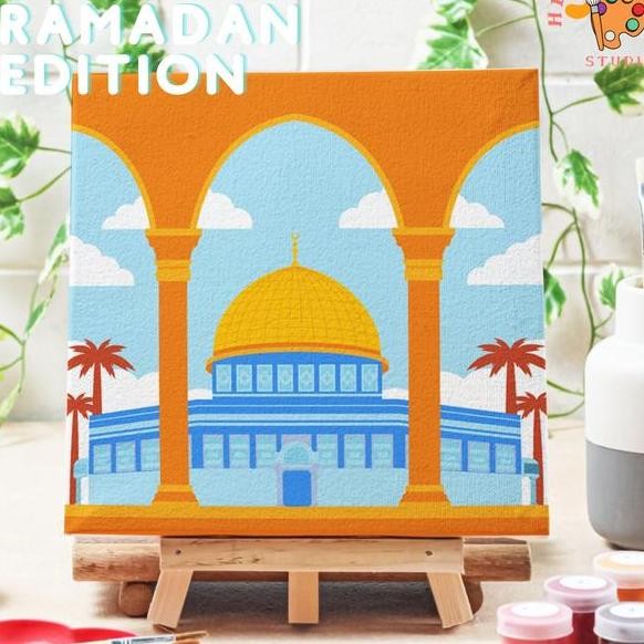 

Painting By Number Kit Lukisan Masjid Al Aqsa Hampers Ramadhan Art Set