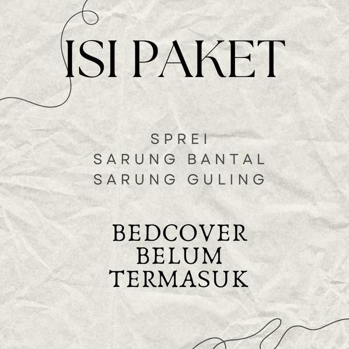Sprei Katun Lokal ESRA motif minimalis kotak ukuran 180 King Size