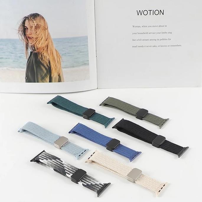 NEW SALE PROMO Tali Jam Tangan Elastic Braided Nylon Strap for IWatch Apple Watch Ultra 2 SE 2  Seri