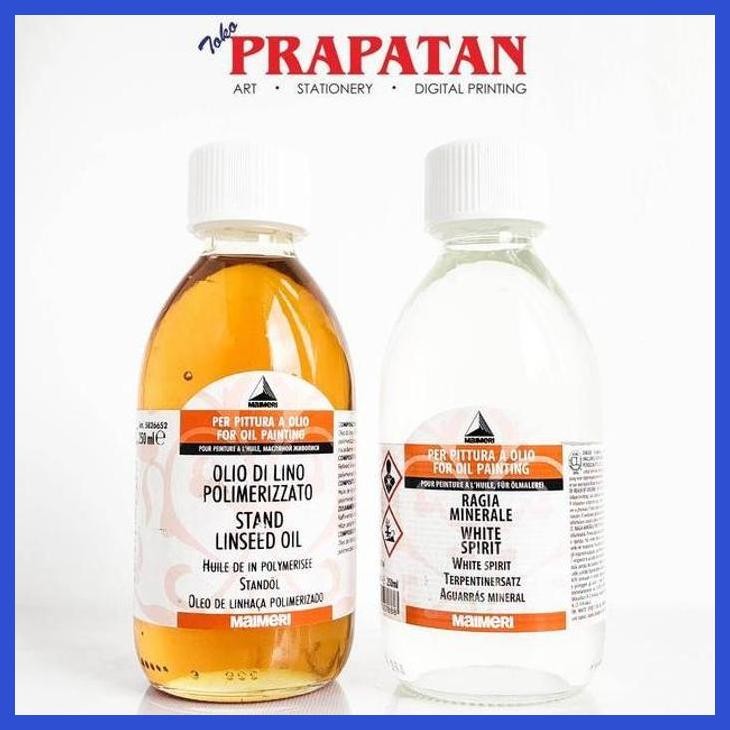 

( SEKOLAH / LUKIS ) DISCOUNT MAIMERI WHITE SPIRIT / LINSEED OIL 250ML OIL MEDIUM (SENI / MENGGAMBAR / ART / KERAJINAN ) SIAP KIRIM