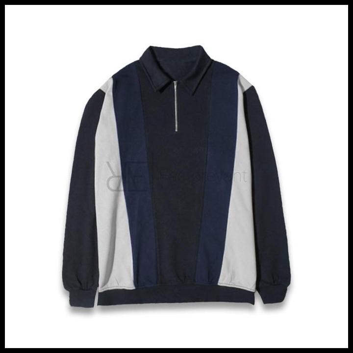 Terlaris REEVANTSTORE HALFZIP RUGBY SHIRT SWEATER VINTAGE BIGSIZE JUMBO UKURAN M-5XL Best Seller