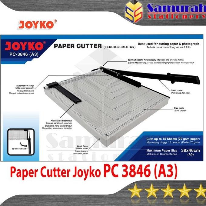

Paper Cutter A3 Joyko Pc 3846 / Mesin Pemotong Cutting Kertas 38X46 Cm / Alat Potong Kertas Foto