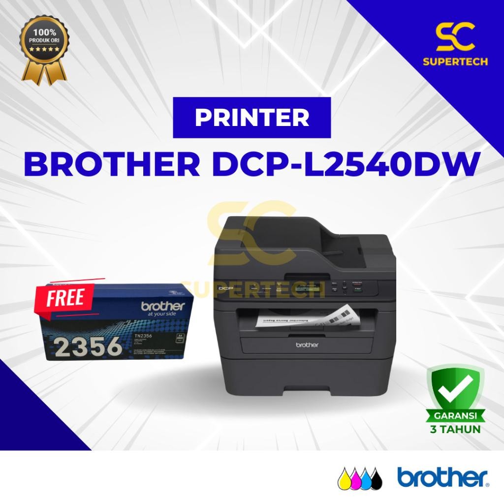 Printer Brother Dcp-L2540Dw Mini Fotocopy Hitam Putiha4/F4 Printer Multifungsi Terbaru Best Quality 