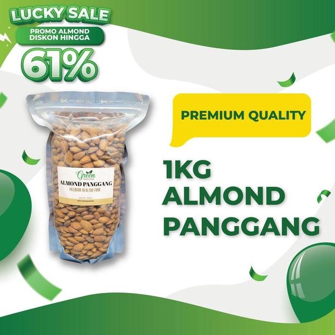 

Kacang Almond Panggang 1Kg - Roasted Almond 1000 Gram Kualitas Terbaik Harga Termurah