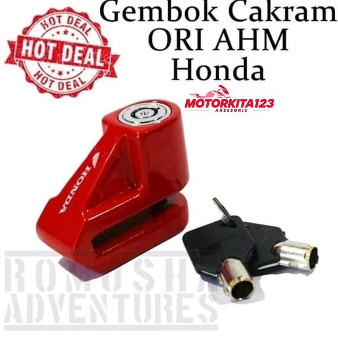 Kunci Gembok Cakram Disc Brake Lock kunci pengaman Ori Original AHM Honda bisa untuk motor Yamaha Nm