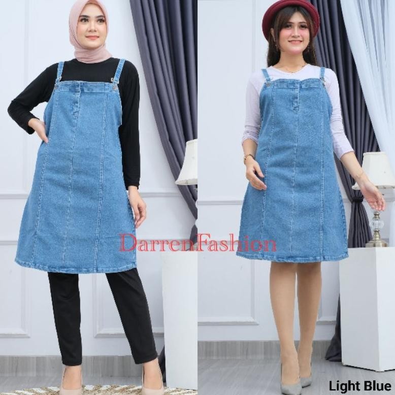 Termurah Rok Overall Jeans Tessa Premium . Rok Jeans Overall Tessa . Rok Overal Pendek . Overal Jean