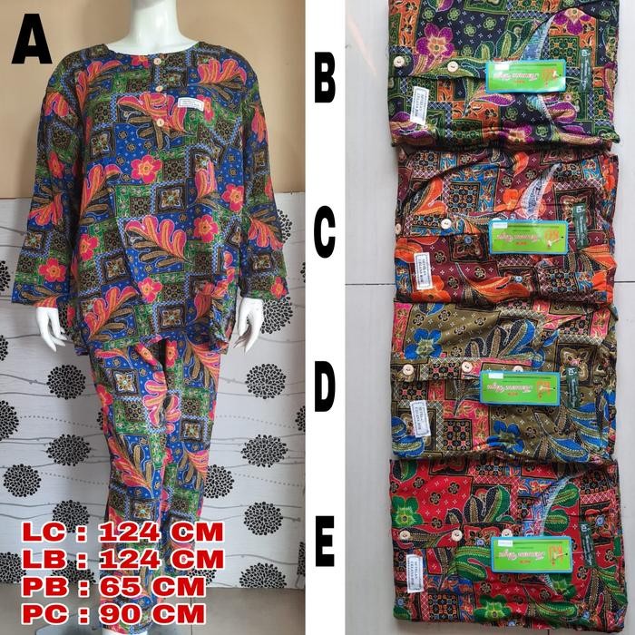 setelan kencana ungu jumbo celana panjang/lengan panjang label hijau