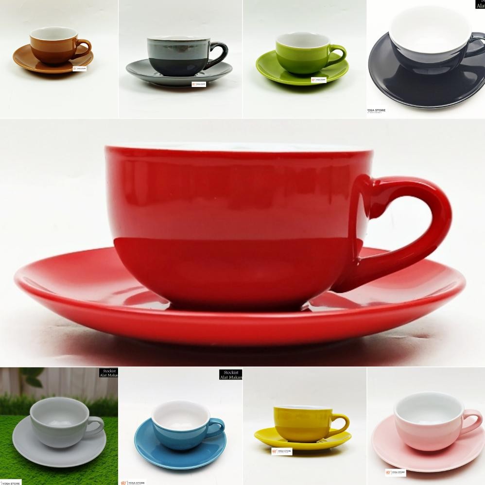 Terbaik Cangkir Keramik Porcelain Coffee Latte Kedaung Home 2 Pcs