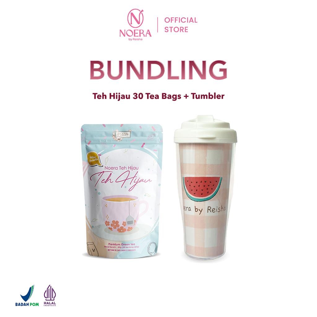 

Noera Bundling Teh Hijau 30 Tea Bags + Tumbler Random | Green Tea Terbaru Best Quality 100% Original