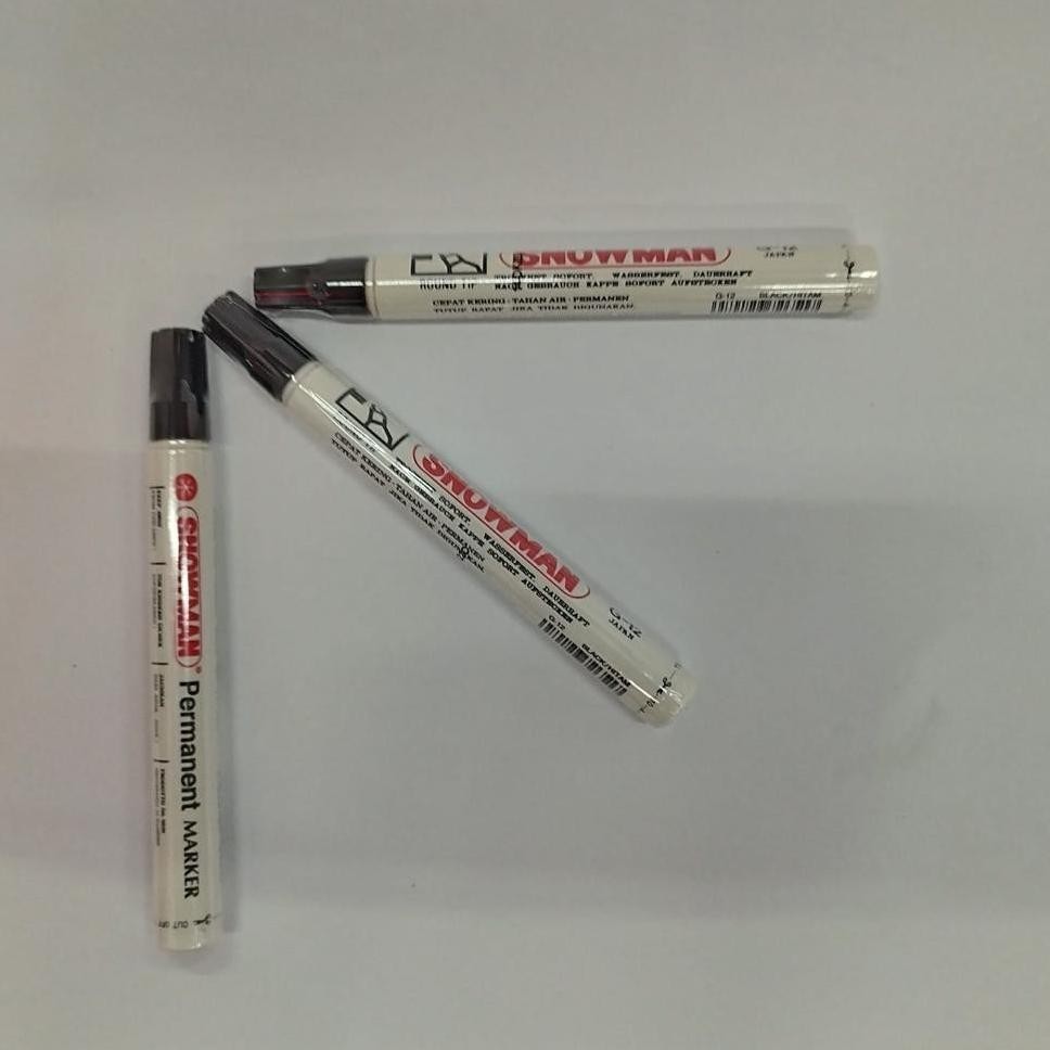 

New Arrival Spidol Snowman Permanent G-12 Hitam ( 1Pcs)
