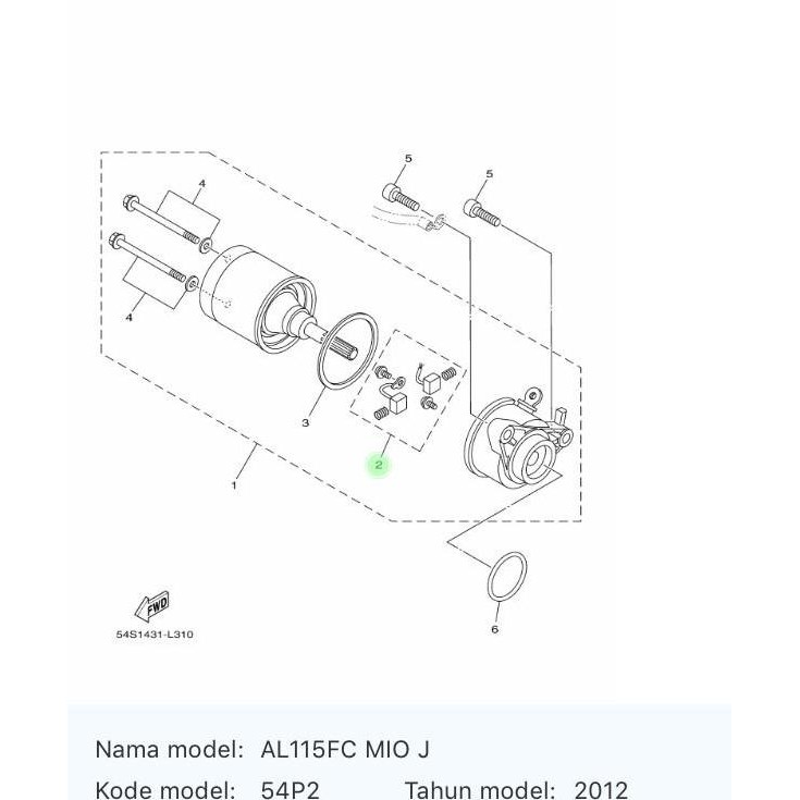 Areng Dinamo Starter Mio J, Mio GT 5TP-H1801-00