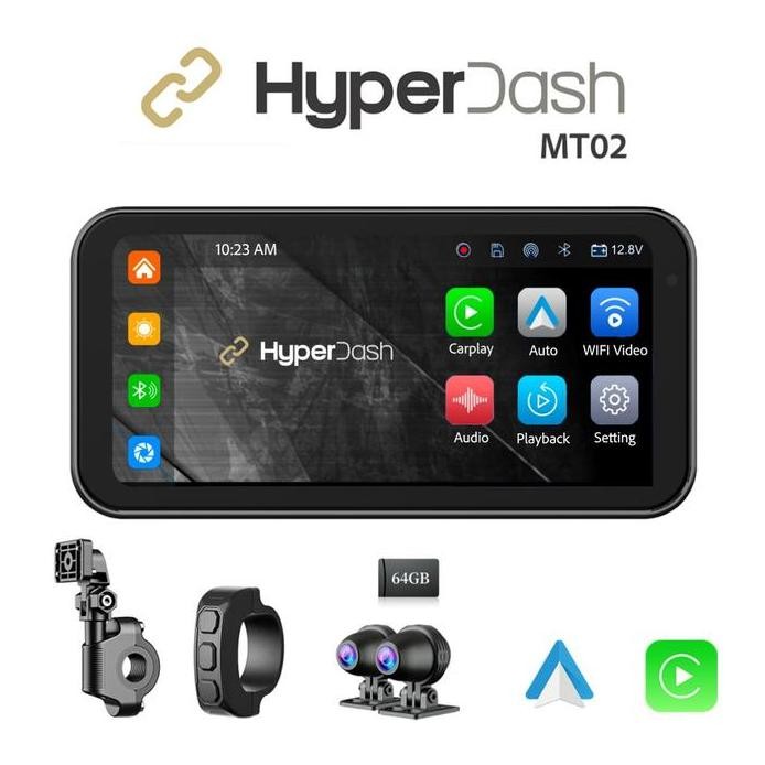 ready  Motorcycle Smart Screen Dashcam TPMS - Camera Motor Dash Cam Wireless Apple Carplay Android A