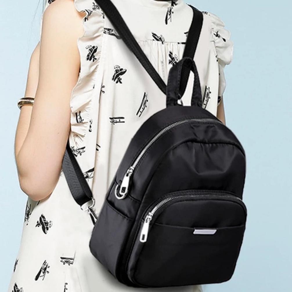 Tas Ransel Wanita Korea Style Kanvas Multifungsi