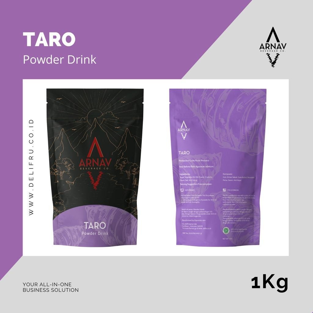 

1Kg Arnav Taro Powder Drink - Bubuk Minuman Talas Ungu Premium Untuk Resto / Kafe Termurah Best Quality 100% Original