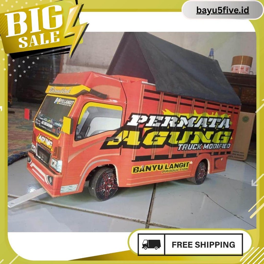 Cod Miniatur Truk Oleng Permata Agung Variasi Terpal, Trek, Trak, Truck Oleng Miniatur, Truk Oleng K