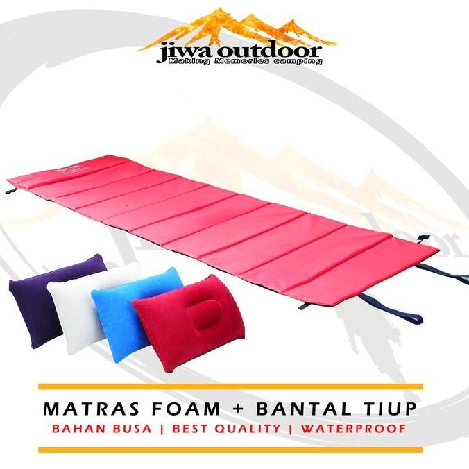 ''Terlaris" Matras Foam Lipat Busa Free Bantal Angin Matras Camping Kasur Outdoor Murah