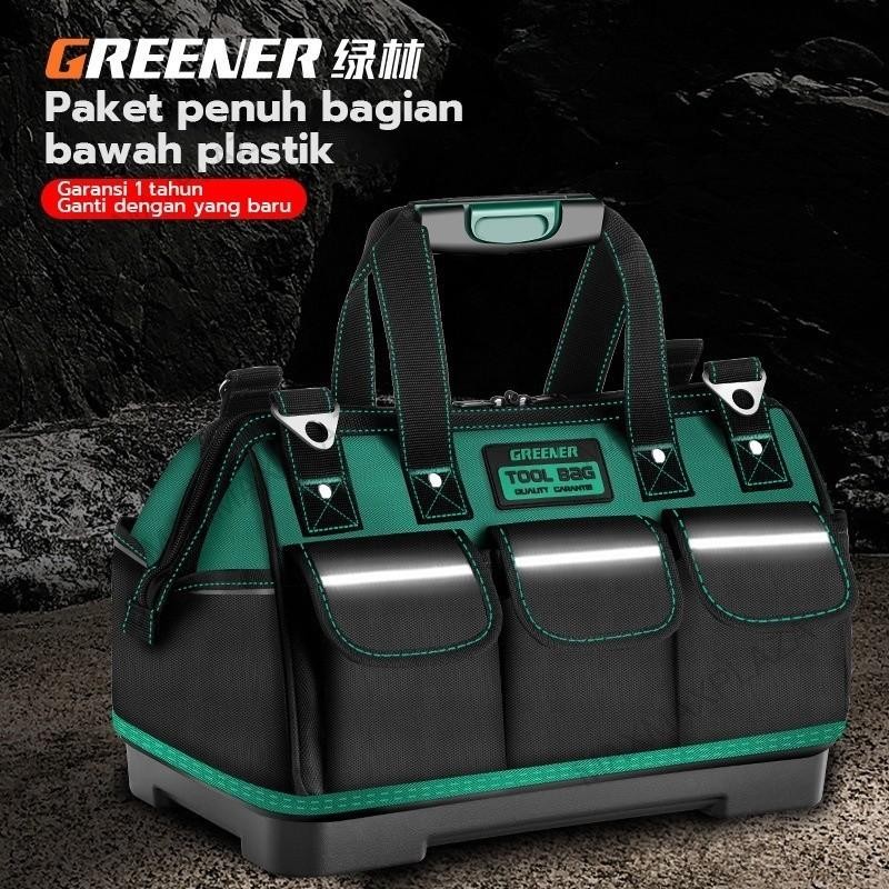 Greener Toolbag 13Inch Kain Oxford Tebal Tas Alat Perkakas Kuat Tas Perkakas Toolkit Toolbox/Tool Ba