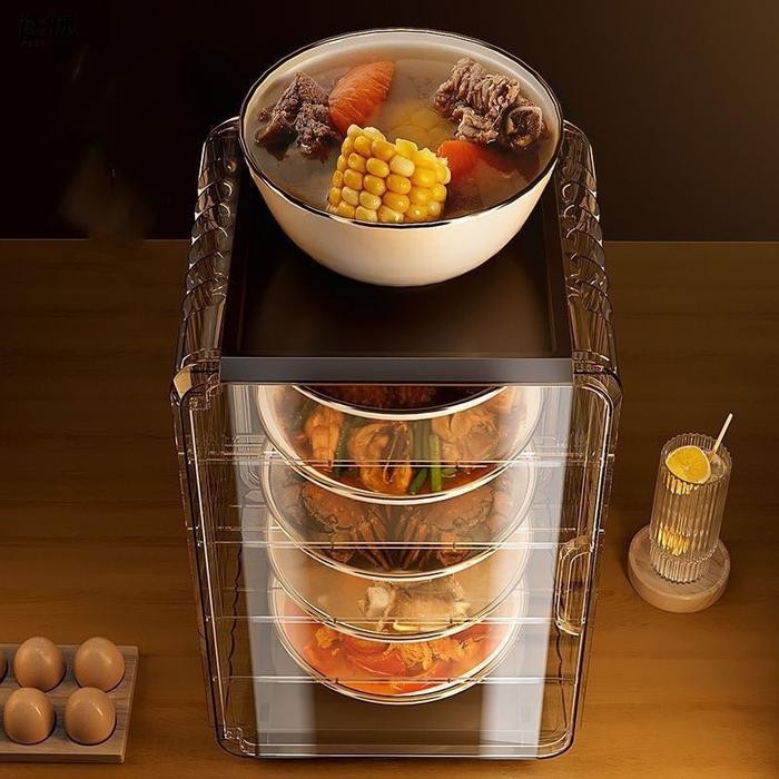 ZenTudung Saji Rak Makan Bertingkat Serbaguna Multifungsi Bahan Acrylic Food Organizer Bpa Free Orig