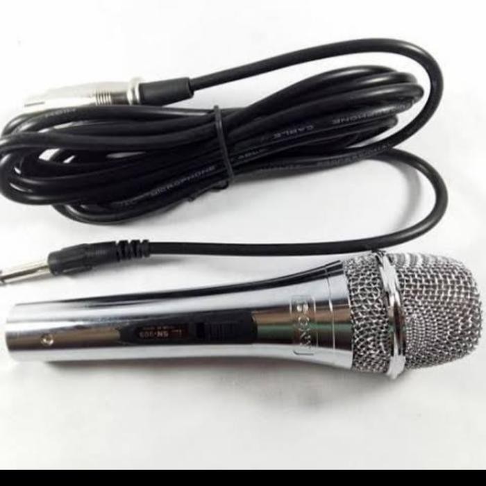Mic Kabel Sony Sn909 Sn-909 Sn 909 Microphone Vocal Dynamic Stainless Original Dan Terpercaya