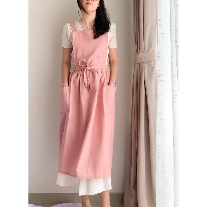 

Terlaris Anne Linen Apron / Celemek Korea / Pinafore / Cottagecore