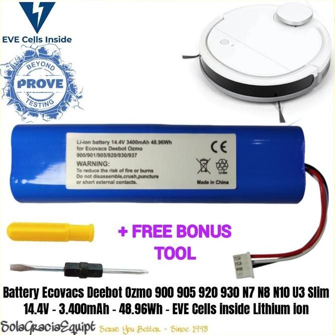 Batre / Baterai / Battery Ecovacs Deebot 900 905 920 N7 N10 U2 U3 Slim