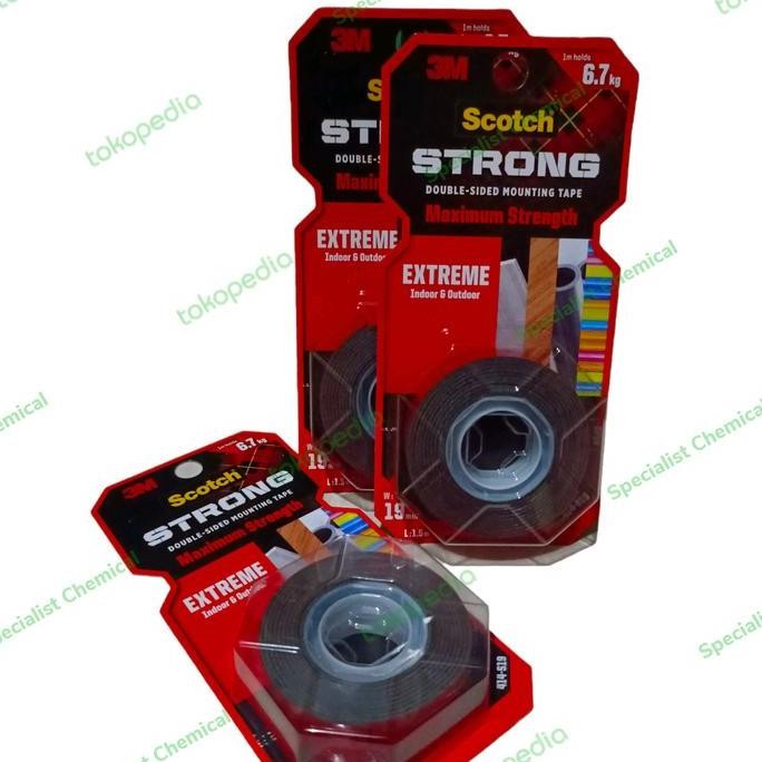 

New Product - Double Tape 3 M Scotch Strong Extreme 414-S19 Indoor & Outdoor 6.7Kg Kiarastoreku